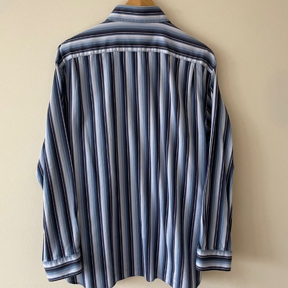 Michael Kors - Blue/White Stripe - X-Large, Classic Fit - Picture 2 of 5
